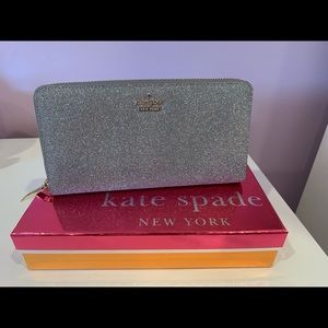 Kate Spade large glitter wallet